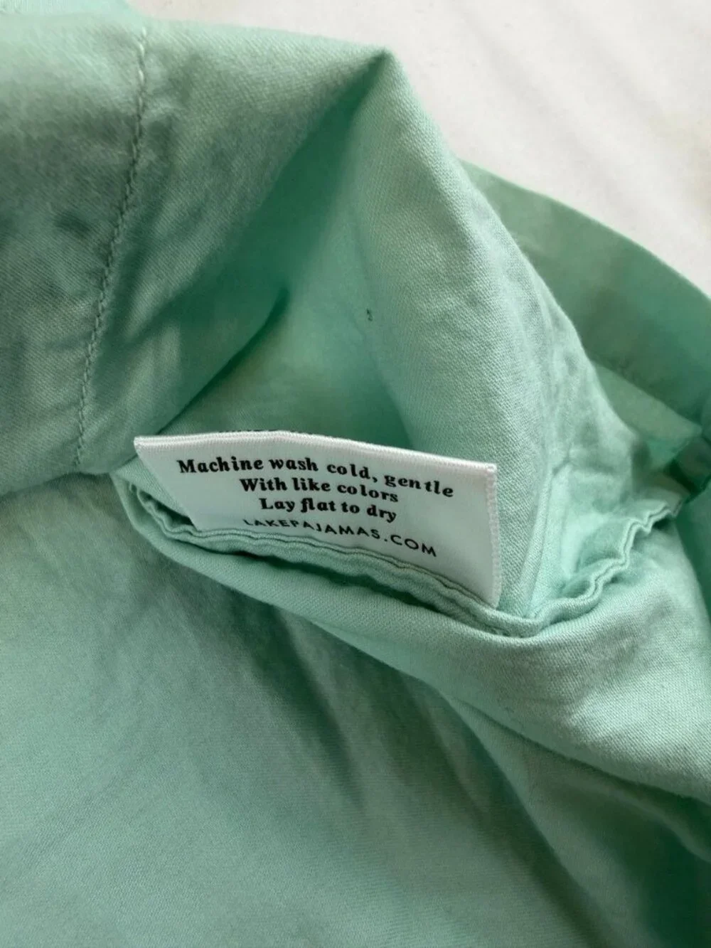 LAKE Pajamas Long Sleeve Pants Set Size Medium in Light Mint Green - Picture 7 of 15